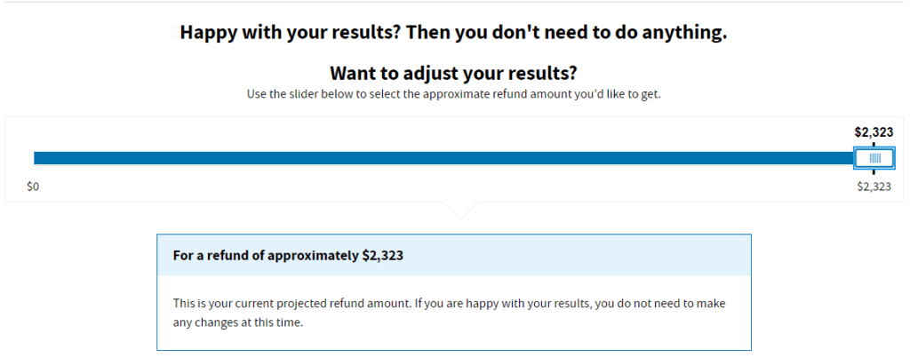 W-4 Form results showing large refund amount from IRA that affects paycheck deductions